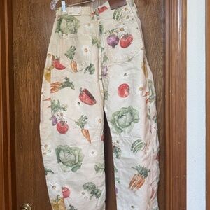 Free People vegetable denim. Size 25
